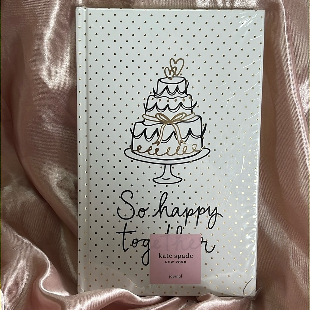 NIB Shrink-Wrapped Kate Spade Wedding Motif Lined Notebook “So Happy Together”